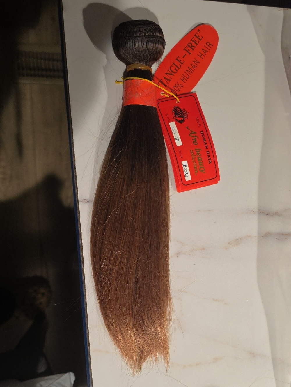 NWT Afro  Beauty Collection Blonde  Human Hair Weft - 10 Inch T2330